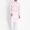 Vastramay Buy 1 Get 1 Men's Pink Cotton Linen Blend Kurta And Pyjama Set