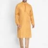 Vastramay Buy 1 Get 1 Men's Yellow Silk Blend Kurta And Pyjama Set