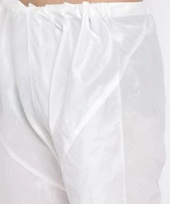 Vastramay Men's Grey Cotton Blend Kurta And Pyjama Set