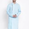 Vastramay Buy 1 Get 1 Men's Blue Mix Cotton Kurta