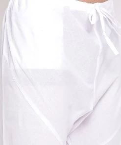 Vastramay Men's Blue Mix Cotton Kurta And Pyjama Set