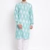 Vastramay Men's Green Cotton Kurta And Pyjama Set 1 Vastramay Men's Green Cotton Kurta And Pyjama Set