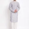 Vastramay Buy 1 Get 1 Men's Grey Pure Cotton Kurta And Pyjama Set