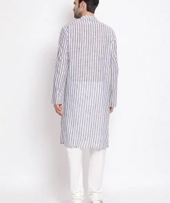 Vastramay Buy 1 Get 1 Men's Grey Pure Cotton Kurta And Pyjama Set