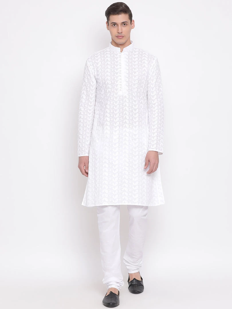 Vastramay Cotton White Baap Beta Kurta Pyjama Set 4 Vastramay Cotton White Baap Beta Kurta Pyjama Set