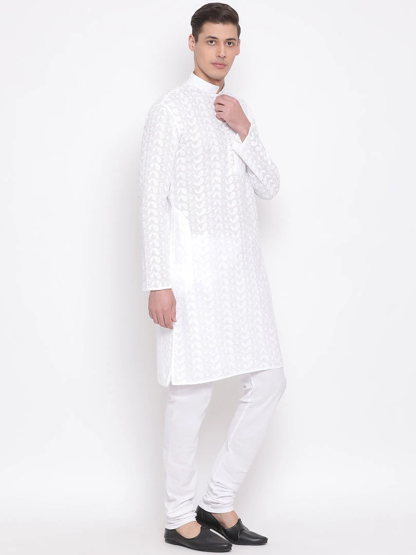Vastramay Cotton White Baap Beta Kurta Pyjama Set 6 Vastramay Cotton White Baap Beta Kurta Pyjama Set