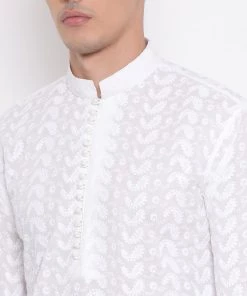 Vastramay Cotton White Baap Beta Kurta Pyjama Set 18 Vastramay Cotton White Baap Beta Kurta Pyjama Set