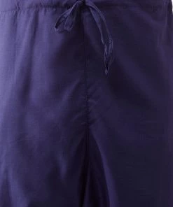 Vastramay Men's Blue Cotton Blend Kurta And Pyjama Set