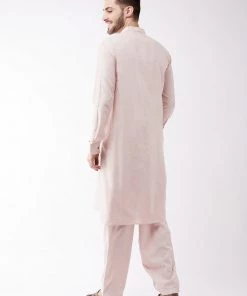 Vastramay Kurta Sets Men's Cream Cotton Blend Kurta And Pyjama Set 11 Vastramay Kurta Sets Men's Cream Cotton Blend Kurta And Pyjama Set