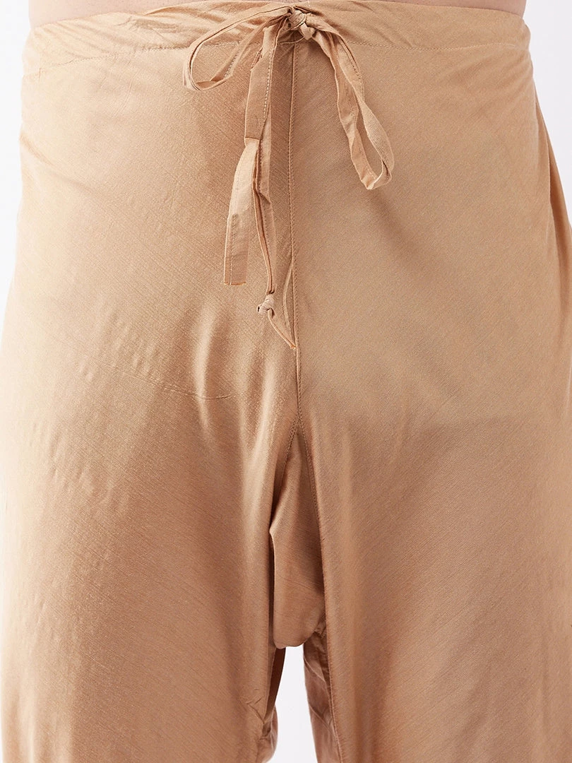 Vastramay Kurta Sets Men's Cream And Rose Gold Cotton Blend Kurta And Pyjama Set 7 Vastramay Kurta Sets Men's Cream And Rose Gold Cotton Blend Kurta And Pyjama Set