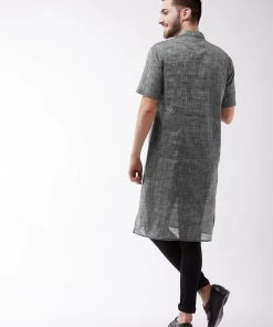Vastramay Grey Melange Baap Beta Kurta Set 13 Vastramay Grey Melange Baap Beta Kurta Set