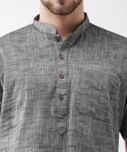 Vastramay Grey Melange Baap Beta Kurta Set 15 Vastramay Grey Melange Baap Beta Kurta Set