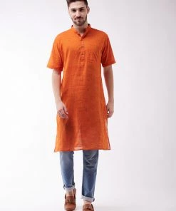Vastramay Orange Melange Baap Beta Kurta Set Kurta Pyjama