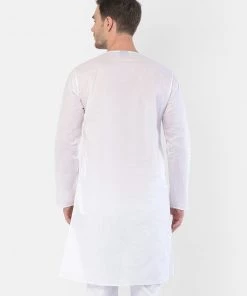 VASTRAMAY Men's White Cotton Addi Kurta Kurta Sets 10 VASTRAMAY Men's White Cotton Addi Kurta Kurta Sets