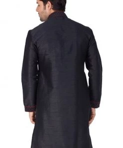 Vastramay Buy 1 Get 1 Men's Black Silk Blend Kurta