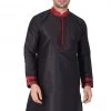 Vastramay Buy 1 Get 1 Men's Black Silk Blend Kurta