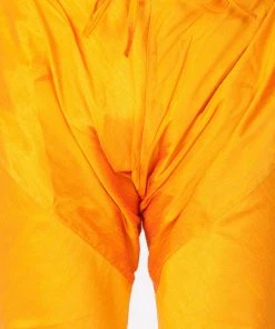 VASTRAMAY Men's Black Silk Blend Sherwani Set