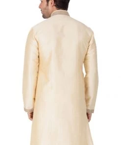 Vastramay Buy 1 Get 1 Men's Gold Cotton Silk Blend Kurta 11 Vastramay Buy 1 Get 1 Men's Gold Cotton Silk Blend Kurta