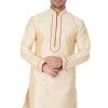 Vastramay Buy 1 Get 1 Men's Gold Silk Blend Kurta