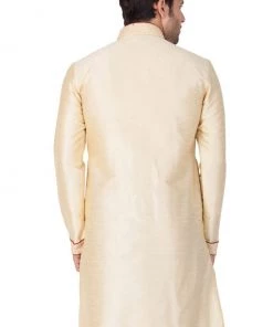 Vastramay Buy 1 Get 1 Men's Gold Silk Blend Kurta
