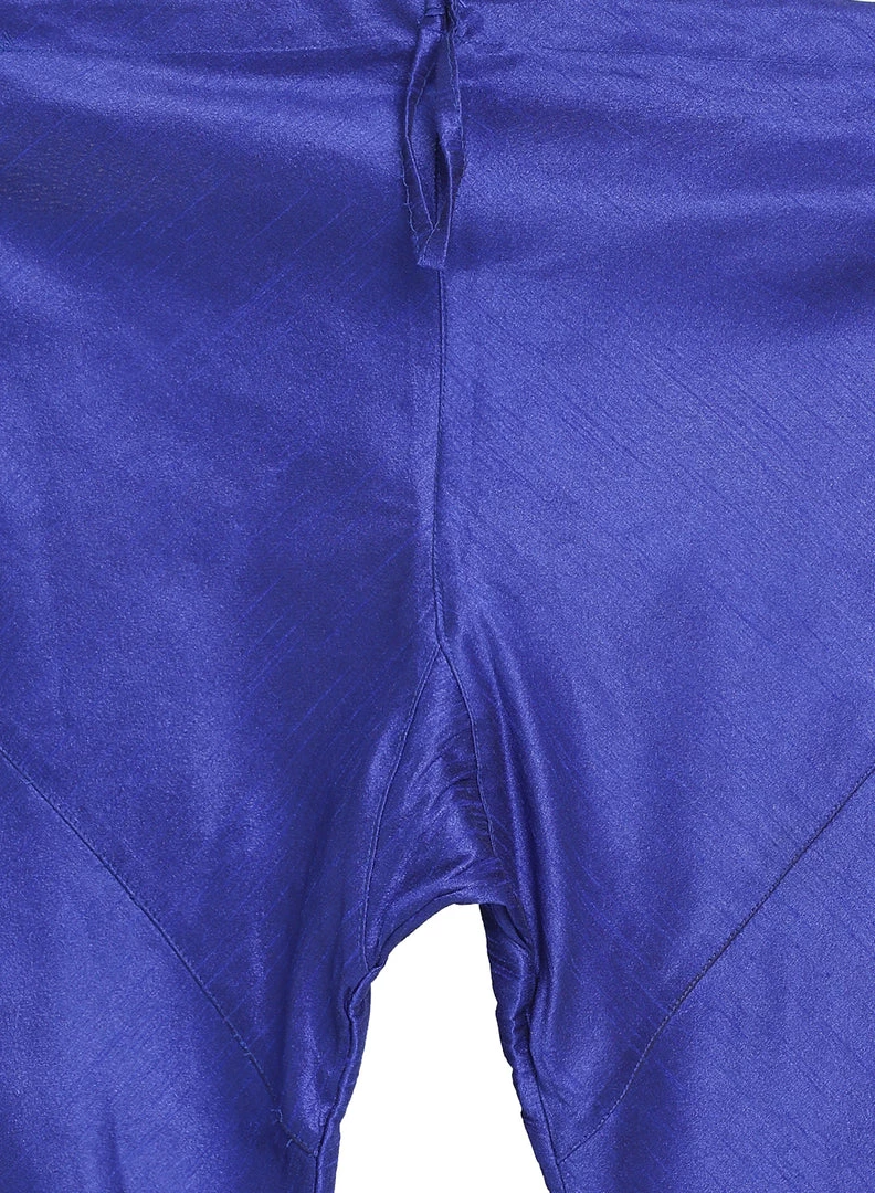 VASTRAMAY Men's Light Blue Cotton Silk Blend Kurta And Pyjama Set 7 VASTRAMAY Men's Light Blue Cotton Silk Blend Kurta And Pyjama Set