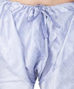 VASTRAMAY Men's Light Blue Cotton Silk Blend Kurta And Pyjama Set 12 VASTRAMAY Men's Light Blue Cotton Silk Blend Kurta And Pyjama Set