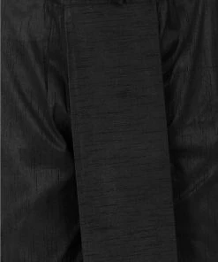 Vastramay Men's Maroon Cotton Silk Blend Kurta And Dhoti Pant Set