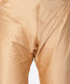 Vastramay Men's Maroon Silk Blend Kurta And Pyjama Set