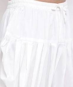 Vastramay Men's Cream Cotton Blend Kurta And White Dhoti Set