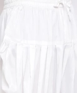 Vastramay Men's Purple Cotton Blend Kurta And White Dhoti Set