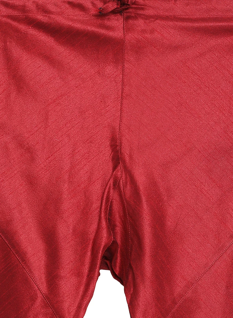 VASTRAMAY Men's Orange Cotton Silk Blend Kurta And Pyjama Set 7 VASTRAMAY Men's Orange Cotton Silk Blend Kurta And Pyjama Set