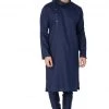 Vastramay Men's Blue Cotton Kurta And Pyjama Set