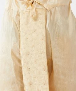 VASTRAMAY Men's Rose Gold And Gold Cotton Silk Blend Kurta And Dhoti Set