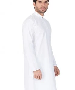 Vastramay Men's White Cotton Kurta