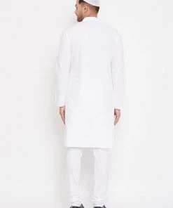 Kurta Pyjama Vastramay White Baap Beta Kurta And Pyjama Set
