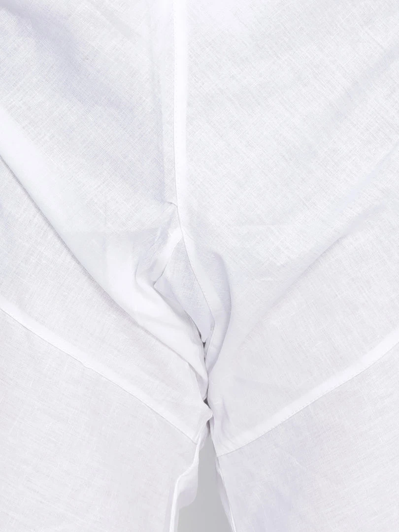 VASTRAMAY Men's White Cotton Kurta, Pyjama & Dupatta Set 7 VASTRAMAY Men's White Cotton Kurta, Pyjama & Dupatta Set