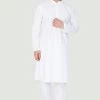 VASTRAMAY Men's White Cotton Kurta And Pyjama Set