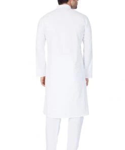 VASTRAMAY Men's White Cotton Kurta And Pyjama Set 11 VASTRAMAY Men's White Cotton Kurta And Pyjama Set