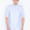VASTRAMAY Men's Blue Cotton Kurta 1 VASTRAMAY Men's Blue Cotton Kurta