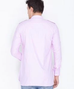 Vastramay Men's Pink Cotton Short Kurta 11 Vastramay Men's Pink Cotton Short Kurta