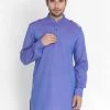 VASTRAMAY Men's Purple Cotton Kurta
