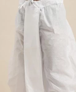 VASTRAMAY Men's Beige Pure Cotton Kurta With Dhoti Pants Kurta Sets