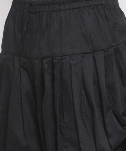 VASTRAMAY Men's Grey Cotton Blend Kurta And Black Dhoti Set