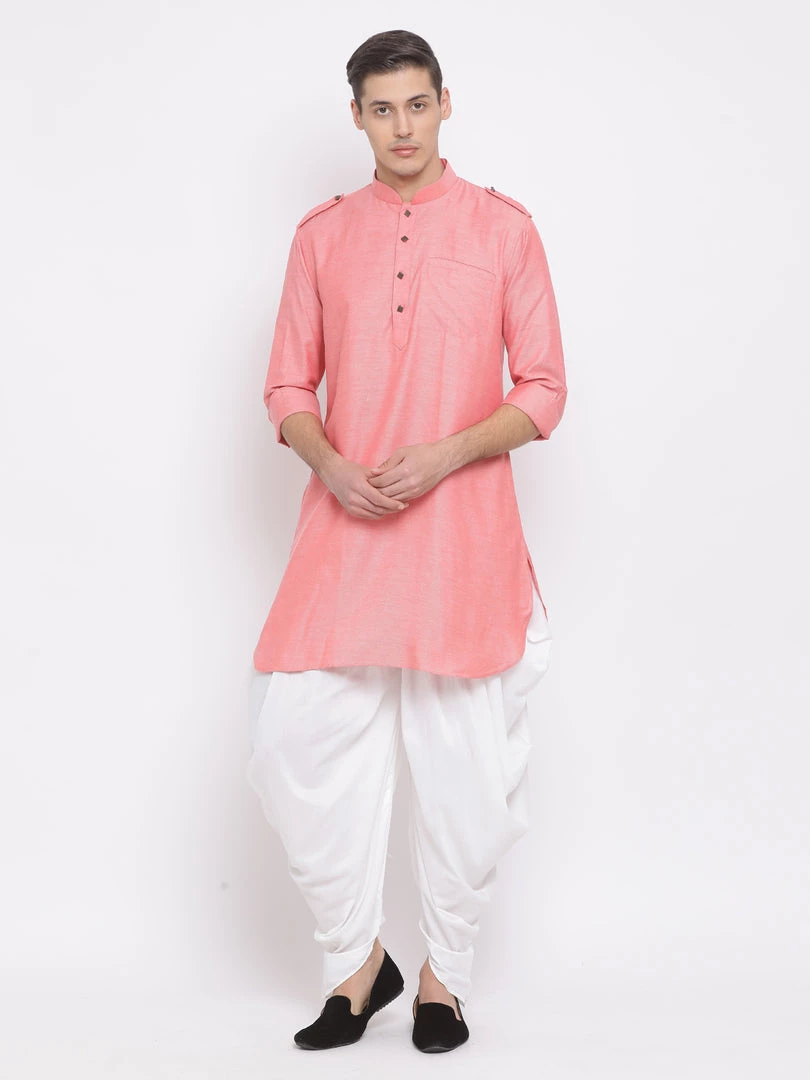 Pathani Vastramay Men's Red Cotton Blend Kurta 7 Pathani Vastramay Men's Red Cotton Blend Kurta