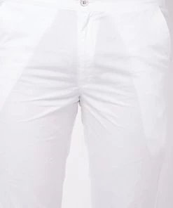 VASTRAMAY Men's White Cotton Pyjama