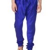 Vastramay Men's Blue Cotton Silk Blend Churidar
