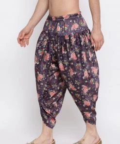 VASTRAMAY Men's Blue Printed Dhoti Pant