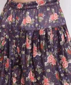 VASTRAMAY Men's Blue Printed Dhoti Pant