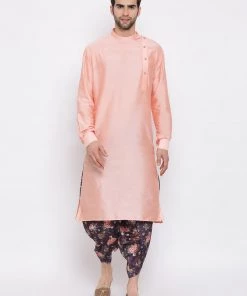 VASTRAMAY Men's Blue Printed Dhoti Pant