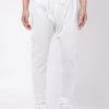 VASTRAMAY Men White Solid Pure Cotton Relaxed-Fit Pyjama 1 VASTRAMAY Men White Solid Pure Cotton Relaxed-Fit Pyjama